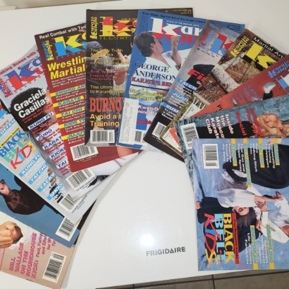 Lot of 12 State (80's, 90's) Karate Kung-fu Illustrated Magazine-Good